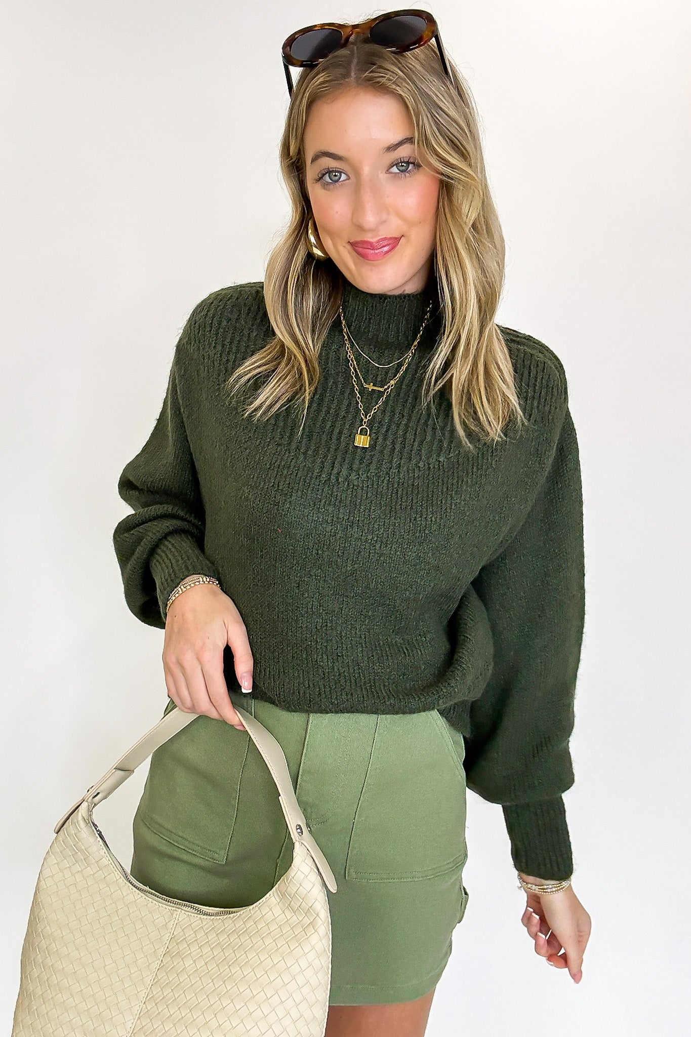 Soft Aura Mock Neck Sweater - Madison and Mallory