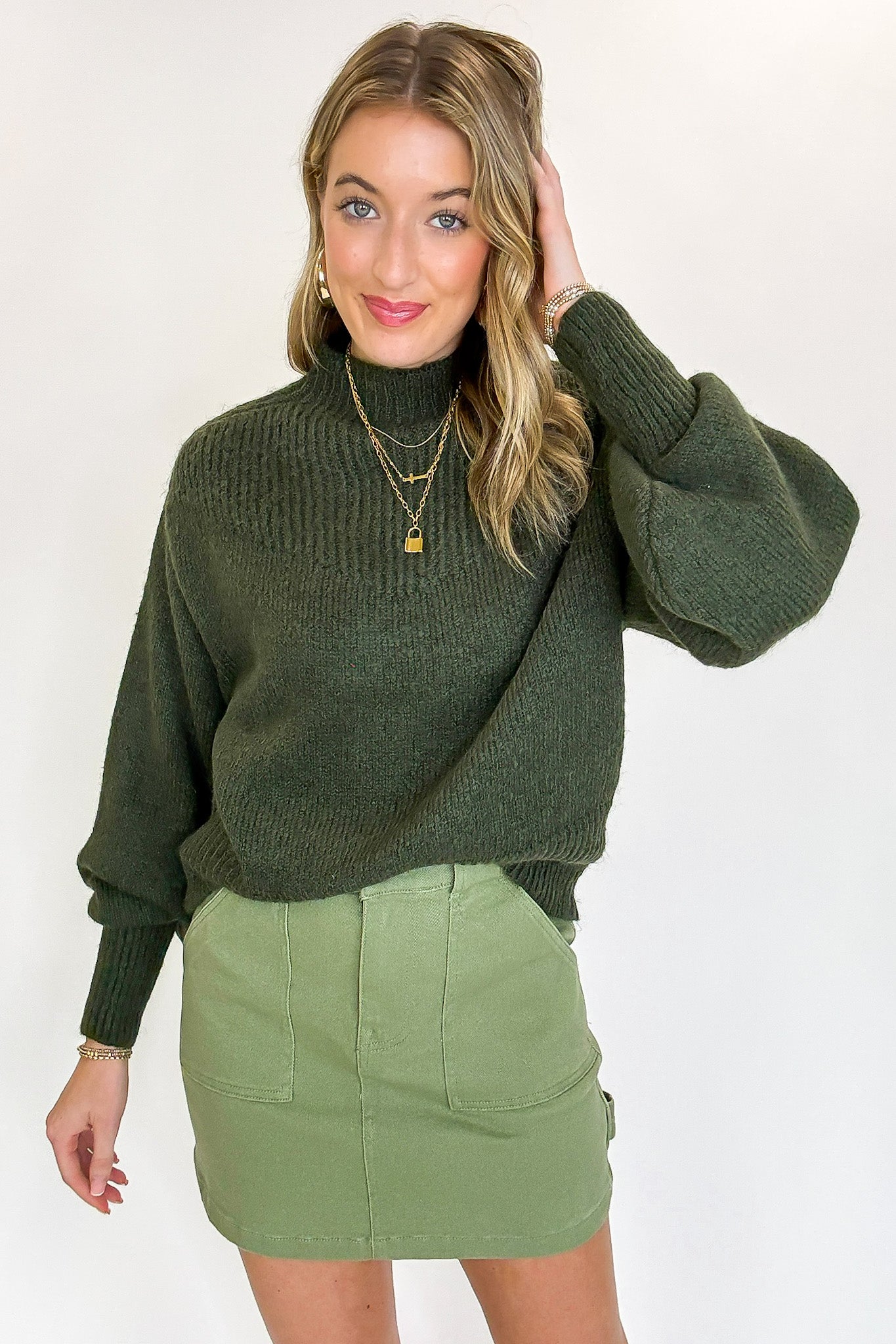 Soft Aura Mock Neck Sweater - FINAL SALE - Madison and Mallory