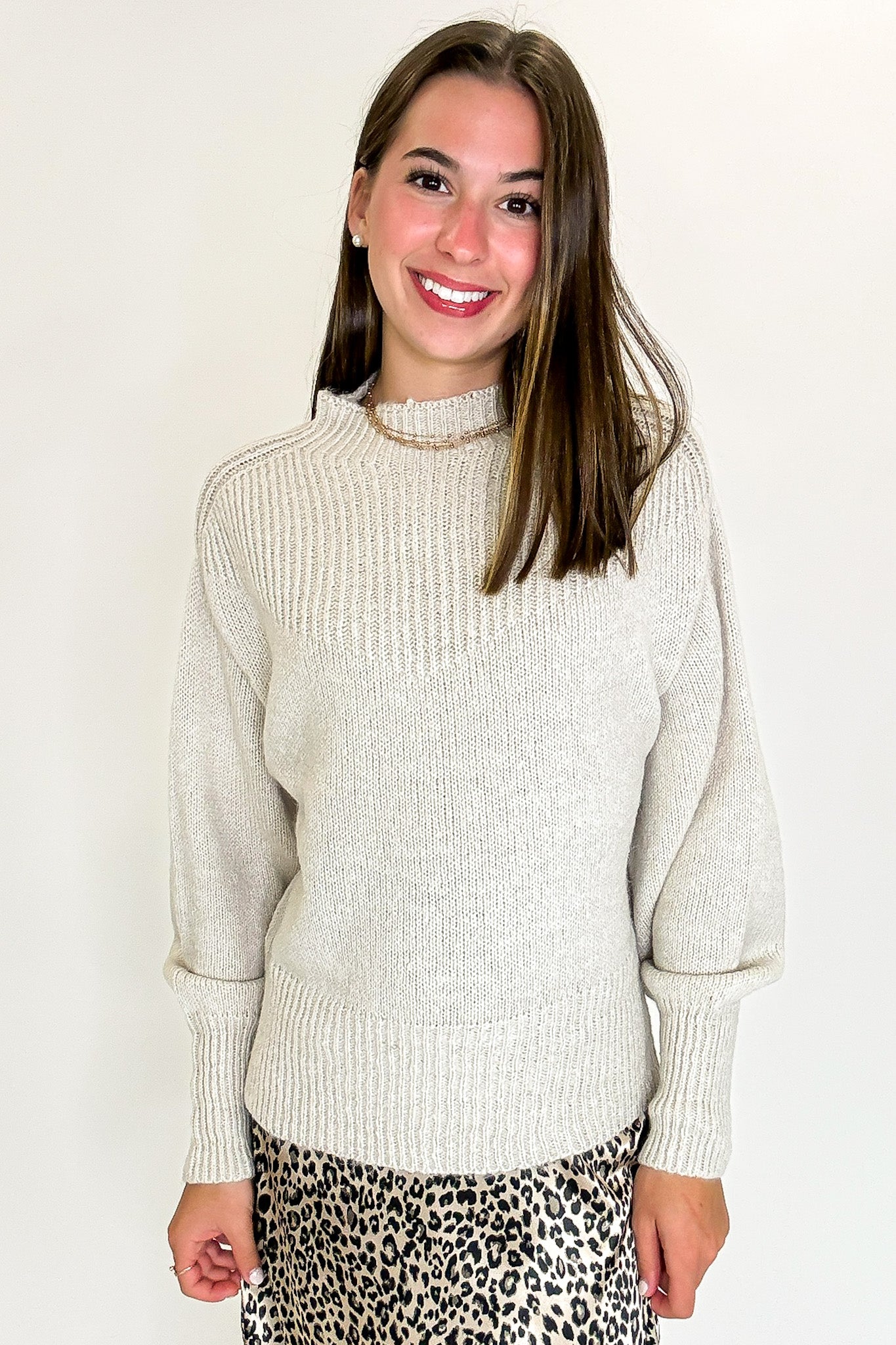 Soft Aura Mock Neck Sweater - FINAL SALE - Madison and Mallory