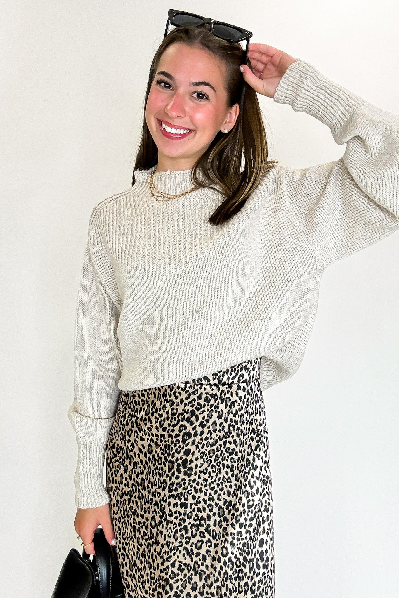 Soft Aura Mock Neck Sweater - FINAL SALE - Madison and Mallory
