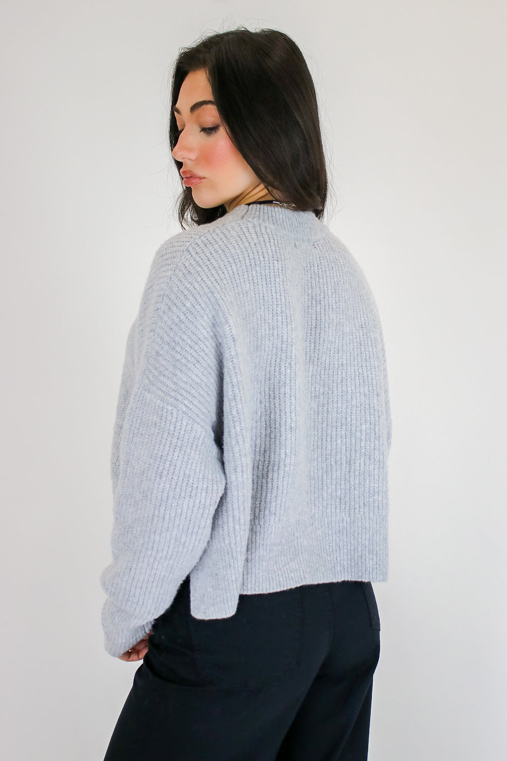 Soft Charm Ribbed Knit Sweater