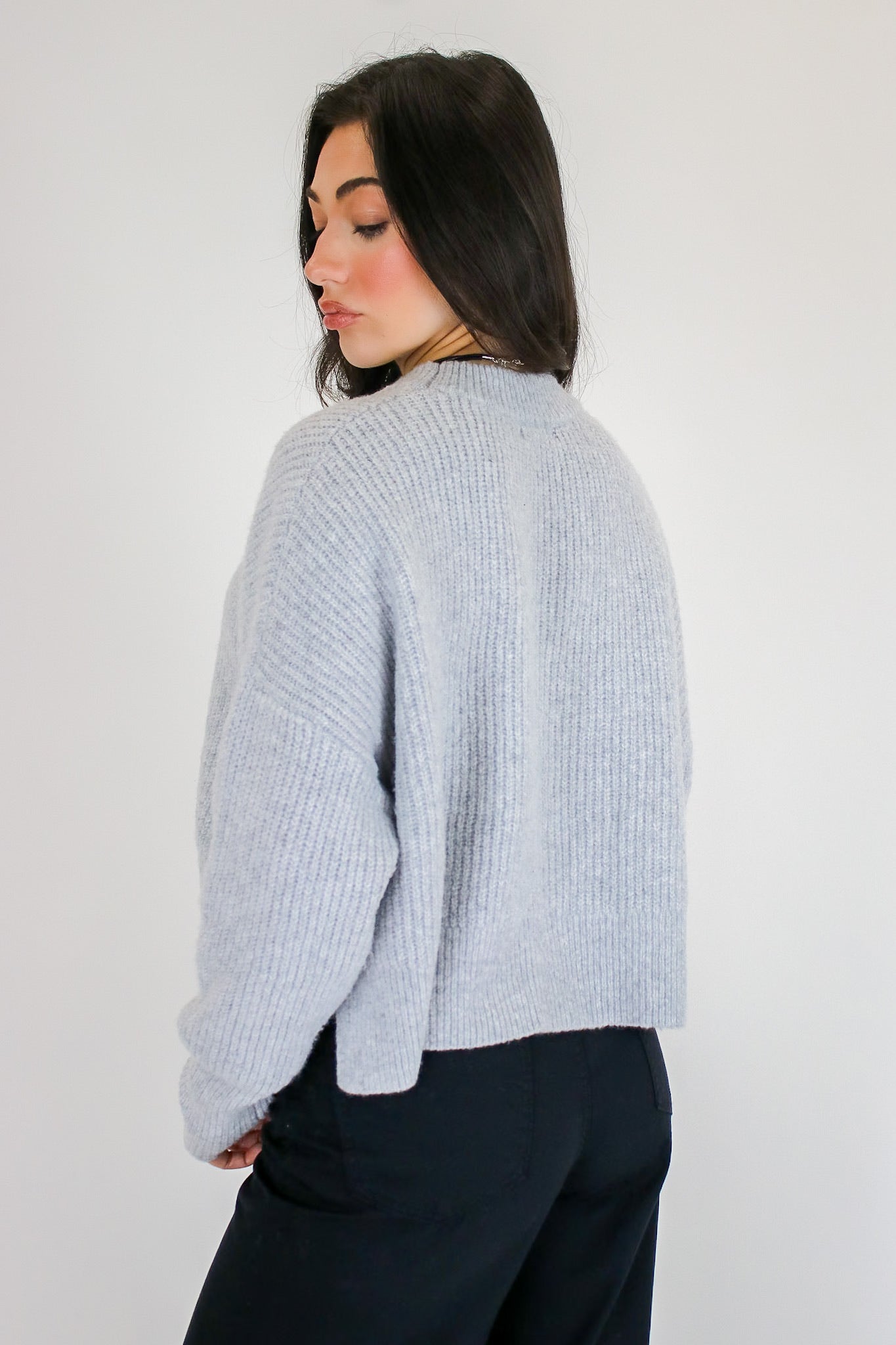 Soft Charm Ribbed Knit Sweater