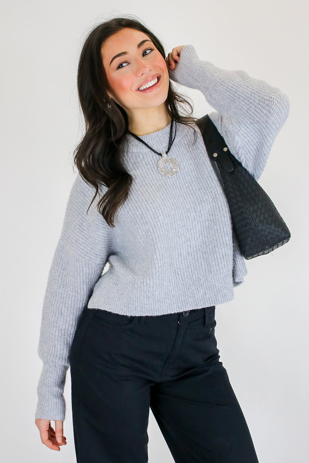 Soft Charm Ribbed Knit Sweater