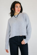 Gray Melange / S Soft Charm Ribbed Knit Sweater - Madison and Mallory