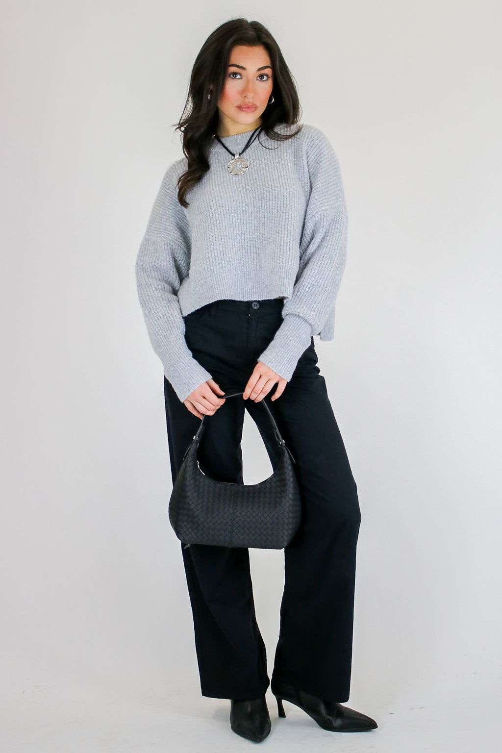 Soft Charm Ribbed Knit Sweater
