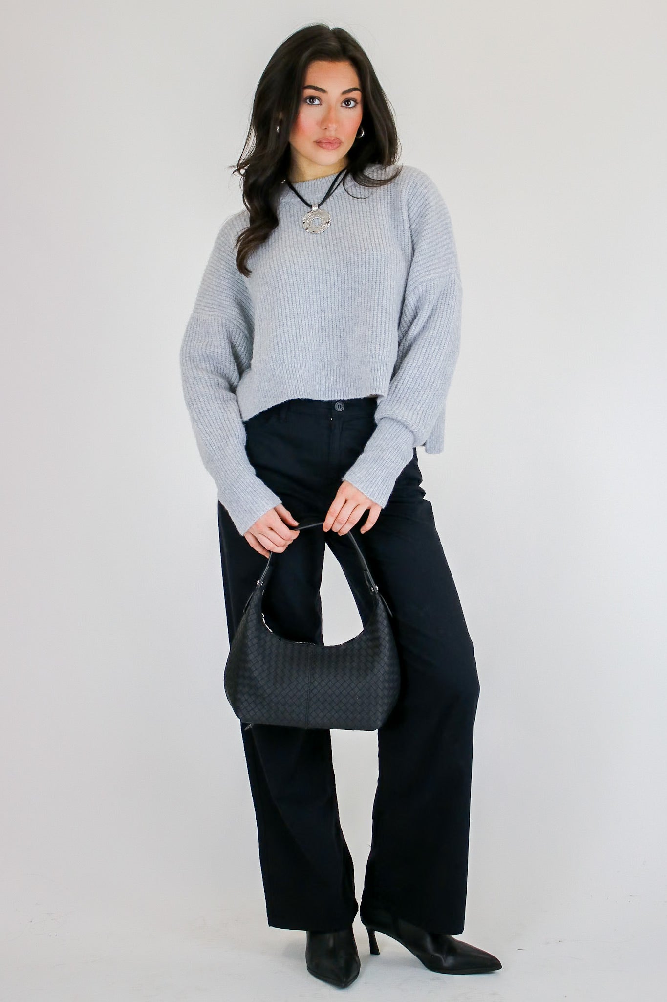 Soft Charm Ribbed Knit Sweater