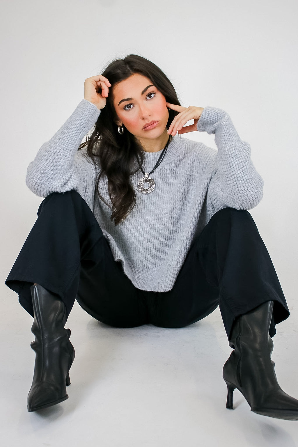Soft Charm Ribbed Knit Sweater