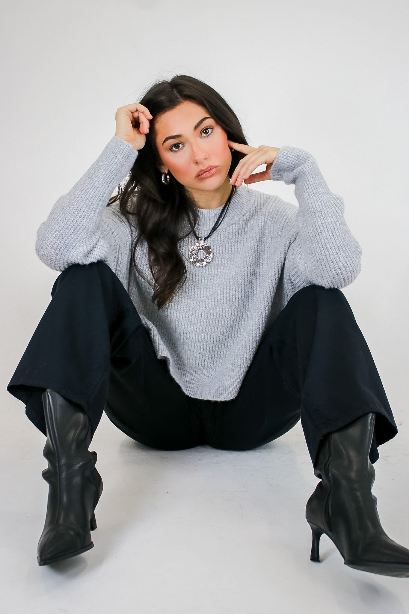 Soft Charm Ribbed Knit Sweater