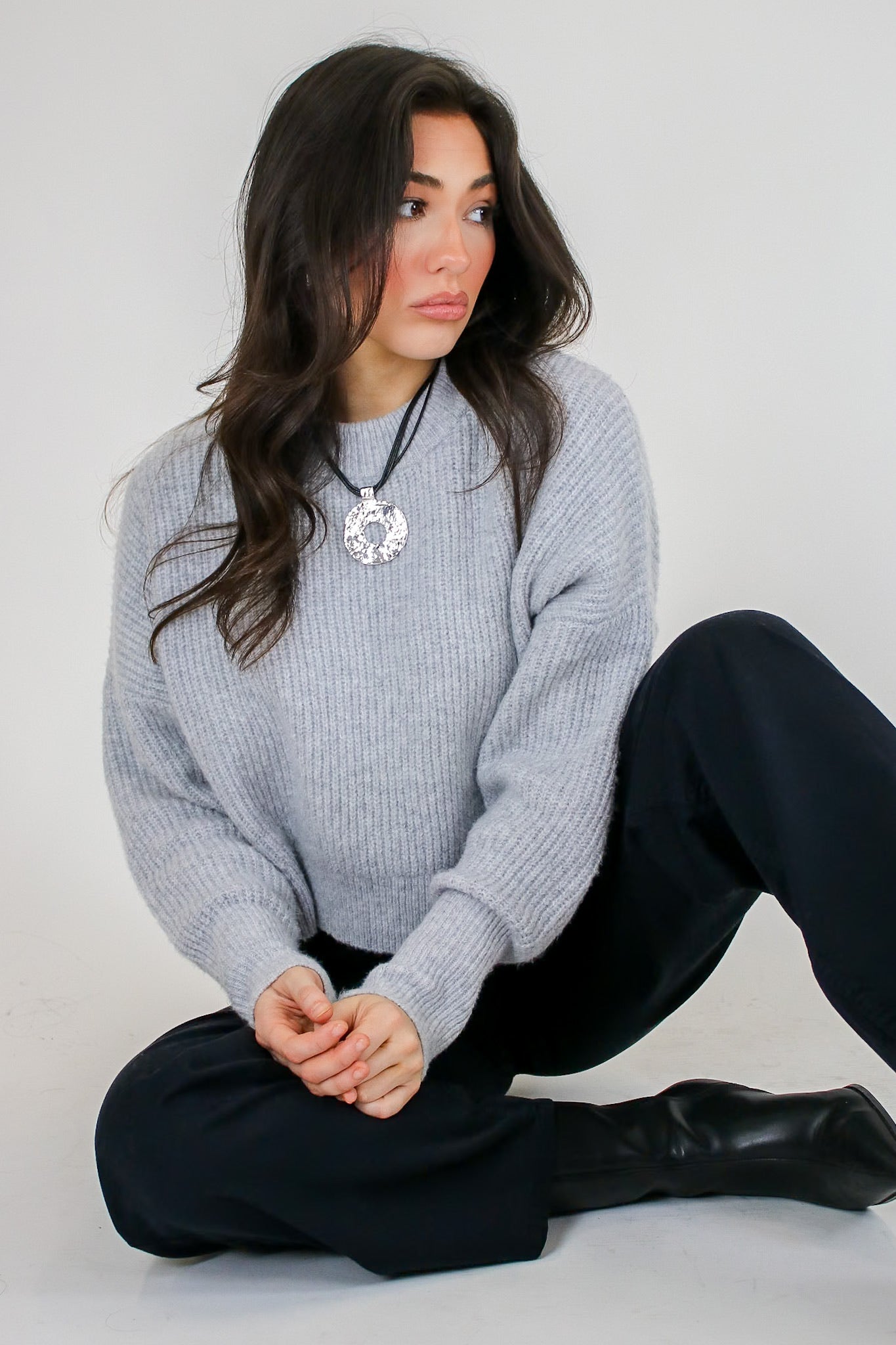 Soft Charm Ribbed Knit Sweater