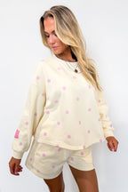 Soft Dot Lounge Crewneck Sweatshirt - Madison and Mallory