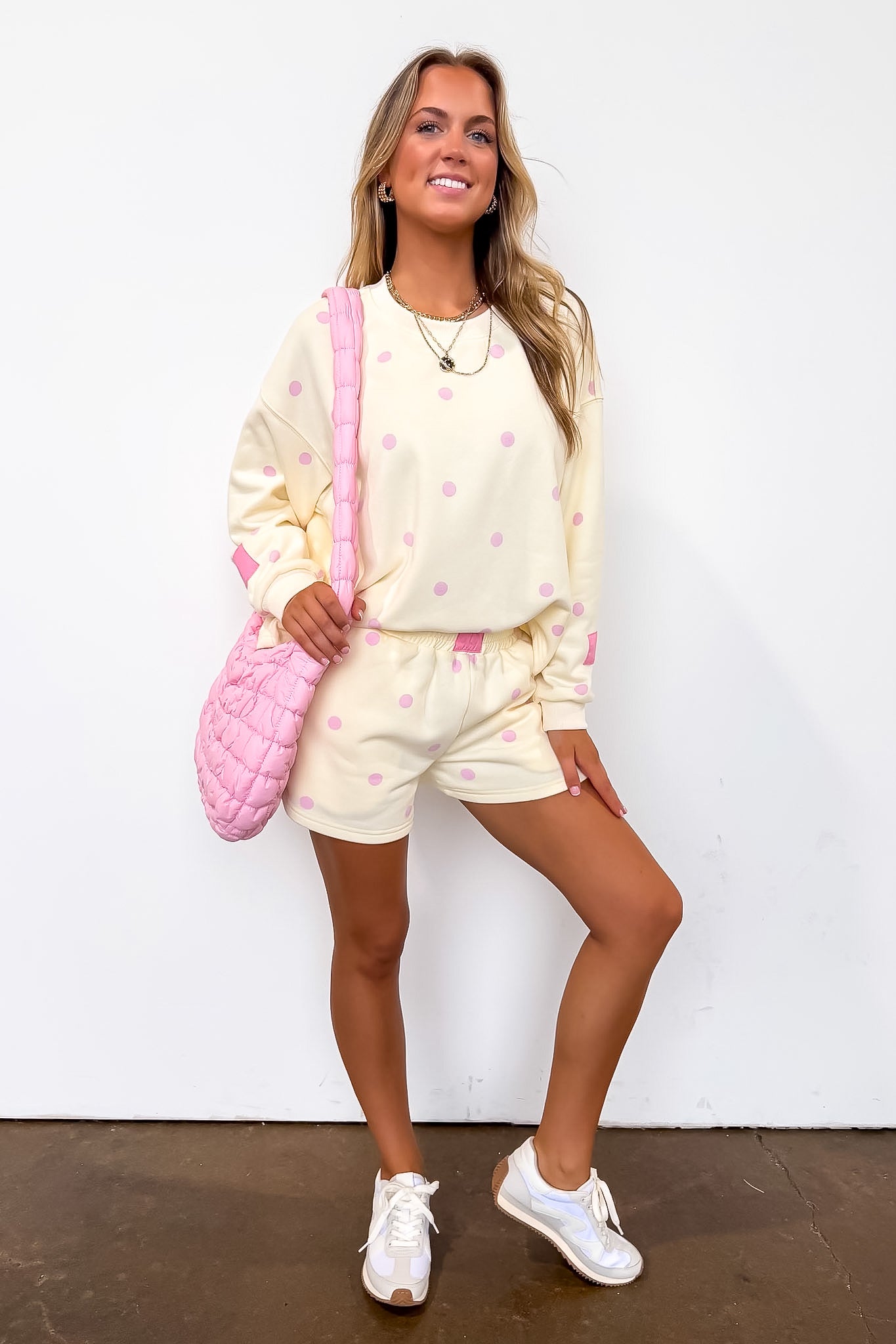 Soft Dot Lounge Crewneck Sweatshirt - Madison and Mallory