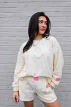 Soft Dot Lounge Crewneck Sweatshirt - Madison and Mallory