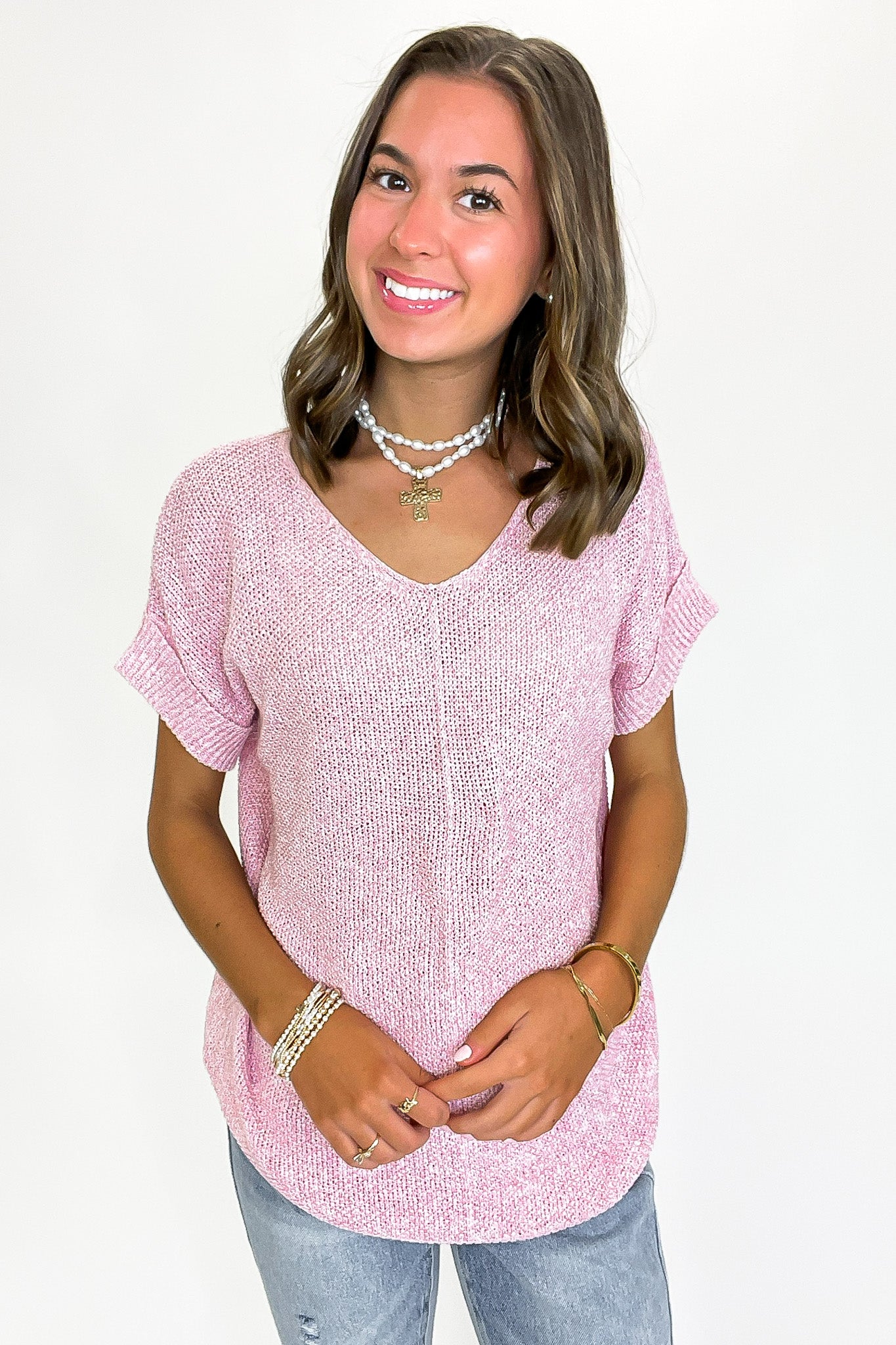 Soft Form Short Sleeve Knit Top