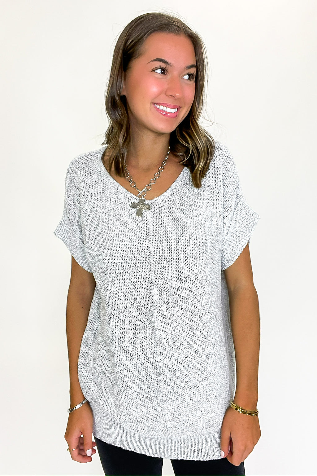 Soft Form Short Sleeve Knit Top - BACK IN STOCK - Madison and Mallory