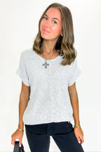 Soft Form Short Sleeve Knit Top - BACK IN STOCK - Madison and Mallory