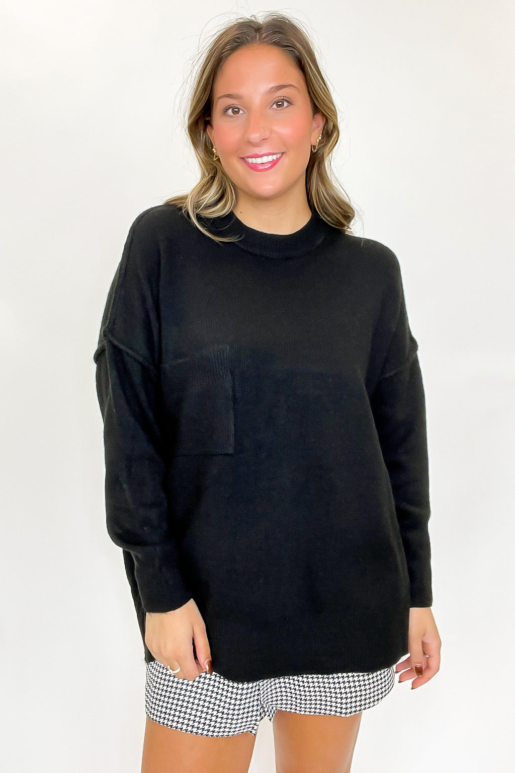 Soft Horizon High Low Hem Pocket Sweater - BACK IN STOCK - Madison and Mallory