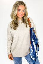 Soft Horizon High Low Hem Pocket Sweater - BACK IN STOCK - Madison and Mallory