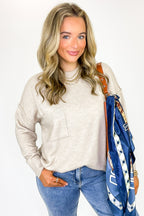 Soft Horizon High Low Hem Pocket Sweater - BACK IN STOCK