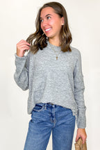 Soft Horizon High Low Hem Pocket Sweater - BACK IN STOCK