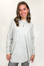 Soft Horizon High Low Hem Pocket Sweater - BACK IN STOCK - Madison and Mallory
