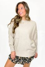 Soft Horizon High Low Hem Pocket Sweater - BACK IN STOCK - Madison and Mallory