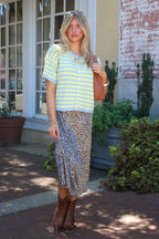 Soft Morning Stripe Knit Top
