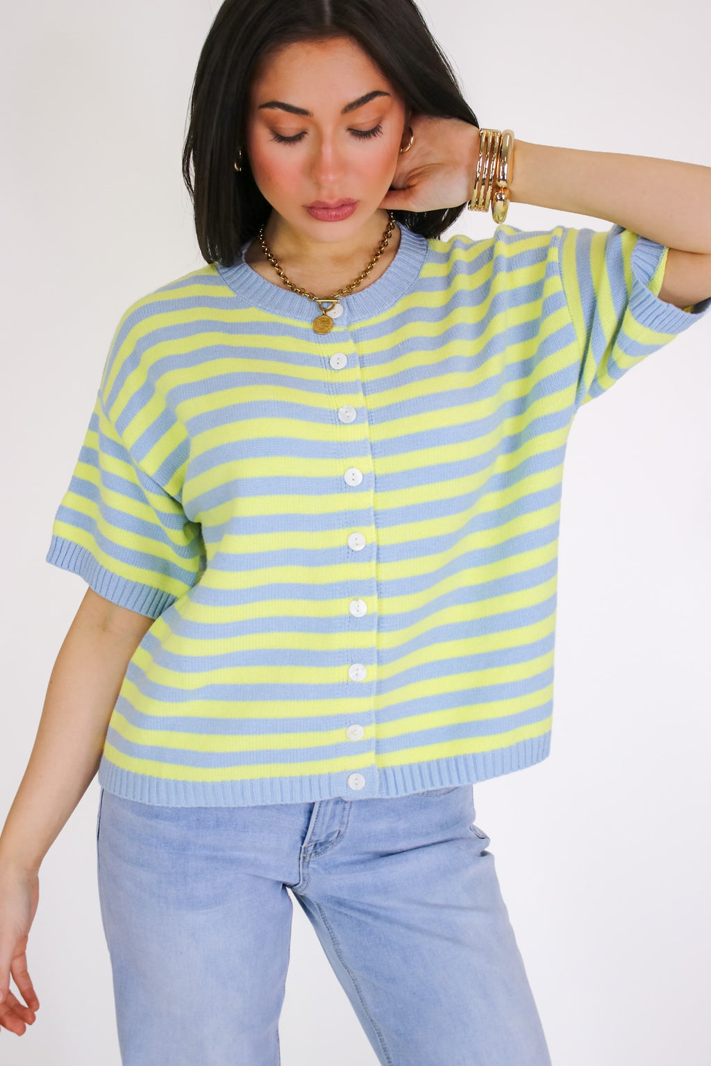 Soft Morning Stripe Knit Top - Madison and Mallory