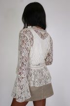 Soft Promise Bell Sleeve Lace Cardigan