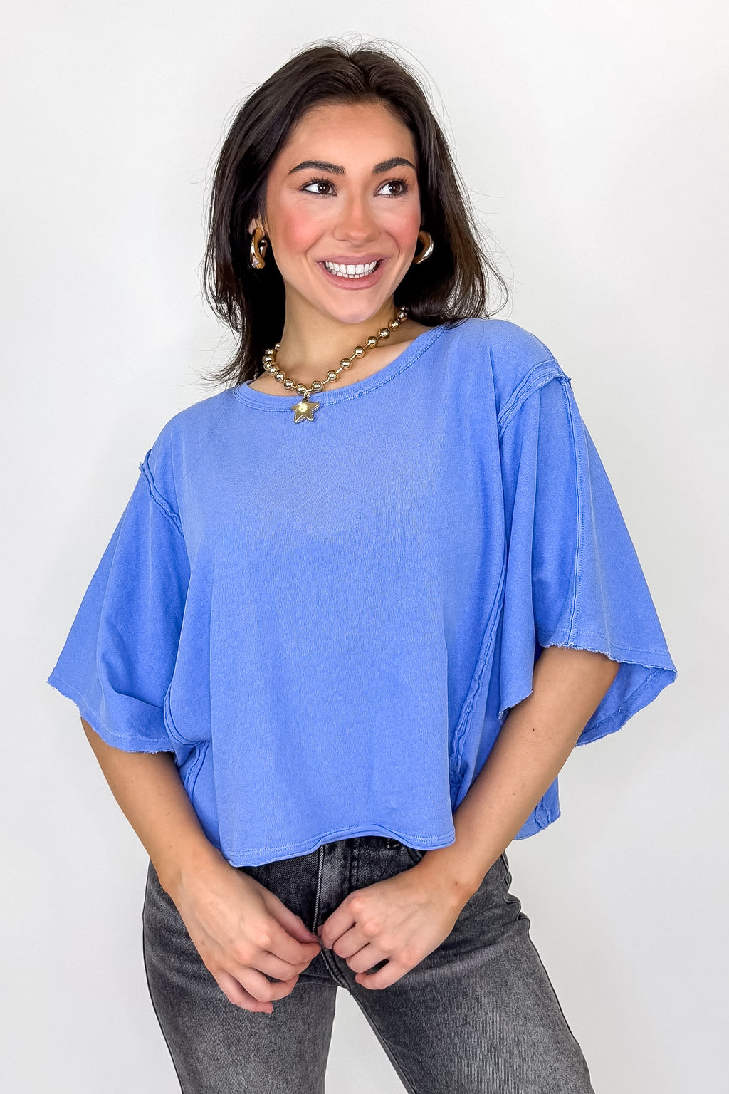 Soft Reset Mineral Washed Dolman Top - Madison and Mallory