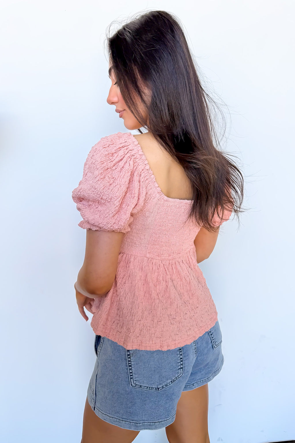 Romantic Charm Puff Sleeve Babydoll Top - Madison and Mallory