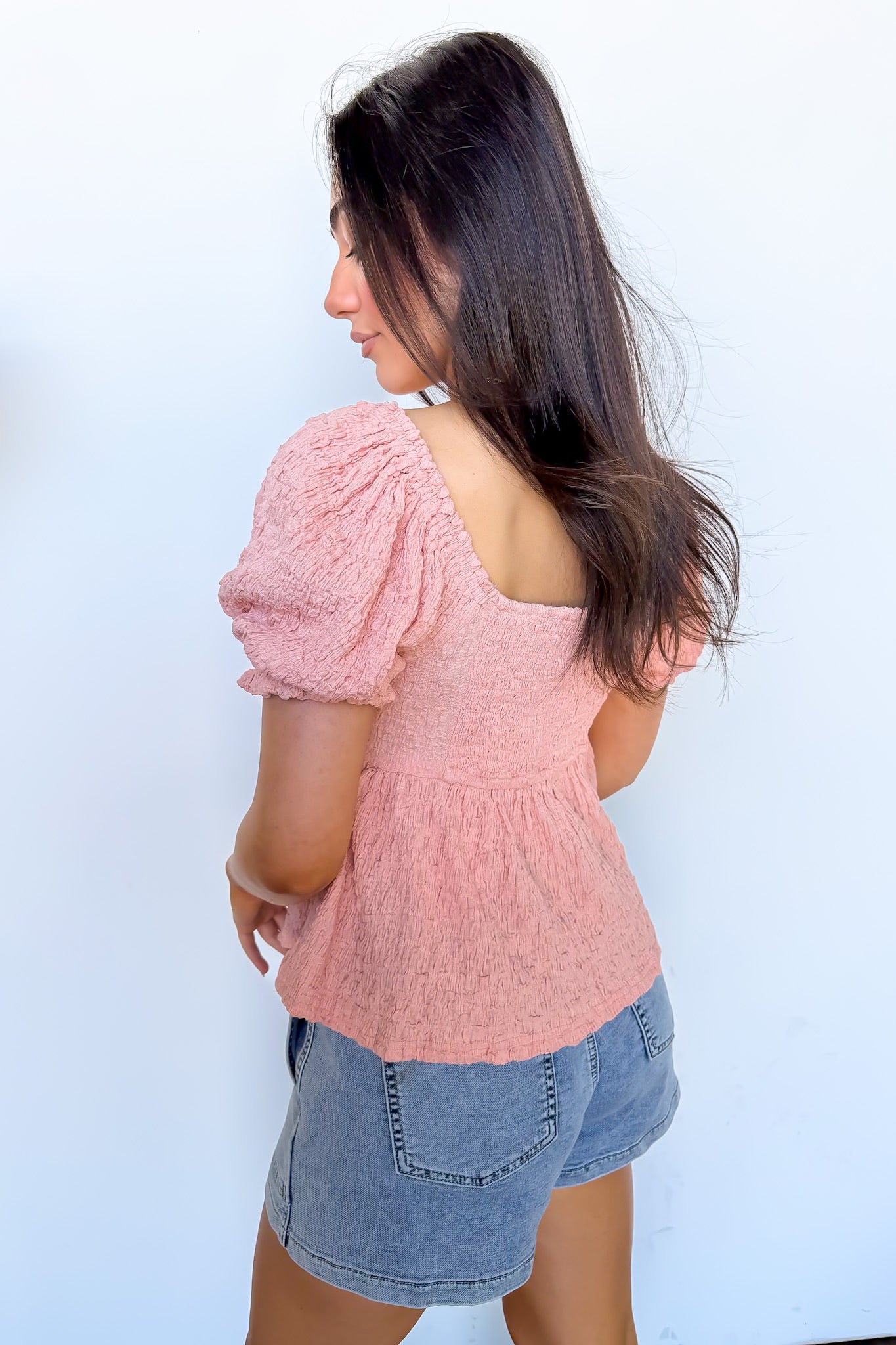 Romantic Charm Puff Sleeve Babydoll Top - Madison and Mallory