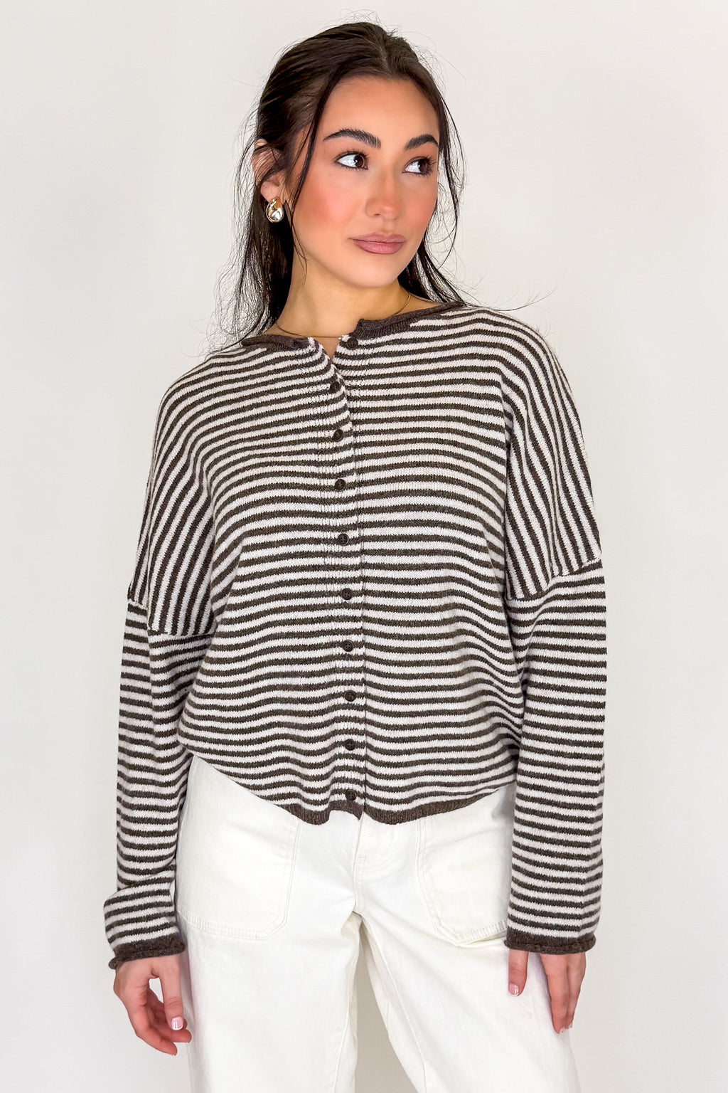 Soft Stripe Cardigan - Madison and Mallory
