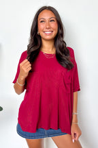 Soft Structure Relaxed Ribbed Pocket Top