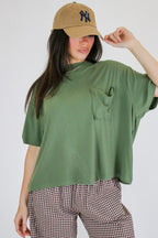 Soft Structure Relaxed Ribbed Pocket Top - Madison and Mallory