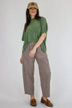 Soft Structure Relaxed Ribbed Pocket Top - Madison and Mallory