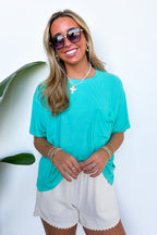 Soft Structure Relaxed Ribbed Pocket Top - BACK IN STOCK