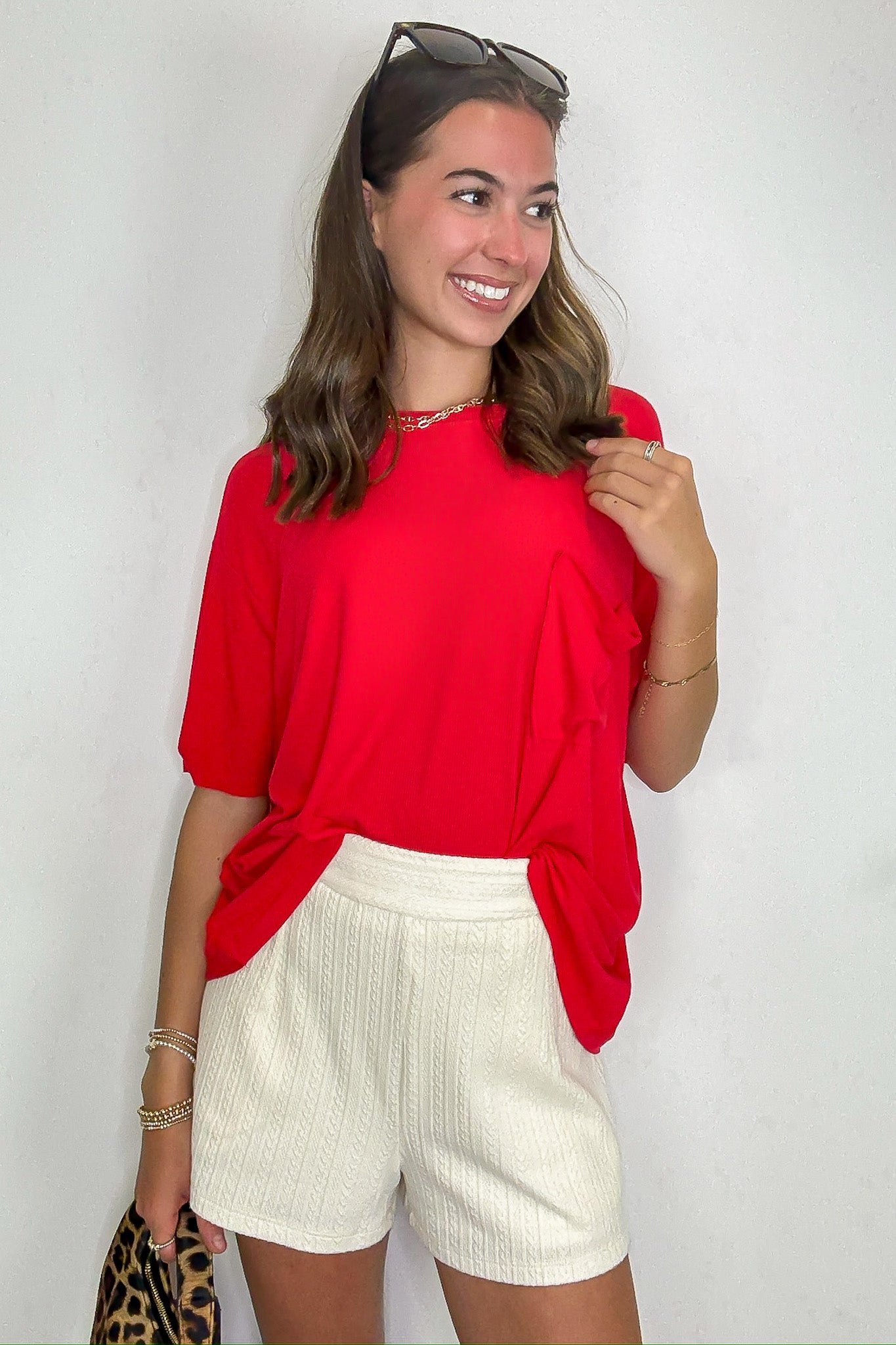 Soft Structure Relaxed Ribbed Pocket Top - BACK IN STOCK - Madison and Mallory