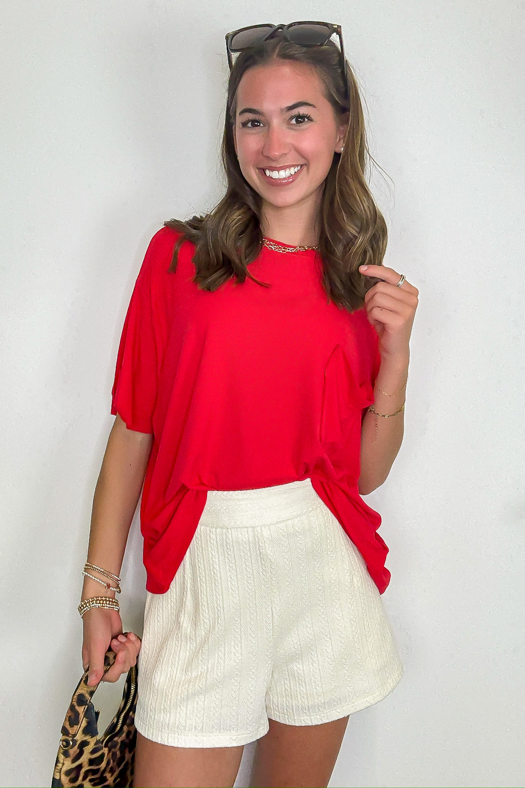 Soft Structure Relaxed Ribbed Pocket Top - BACK IN STOCK