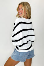Softline Striped Knit Sweater - Madison and Mallory