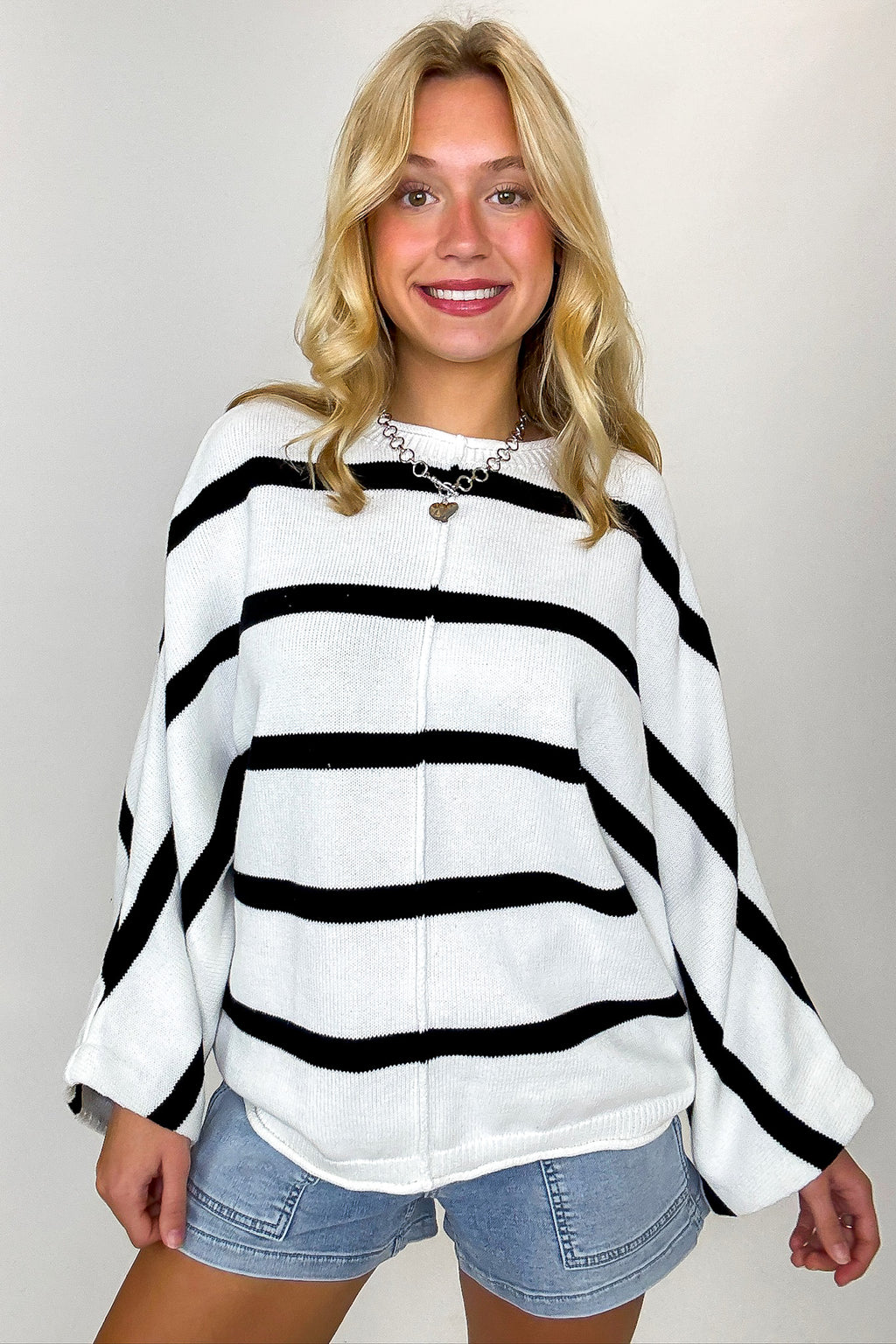 Softline Striped Knit Sweater - Madison and Mallory