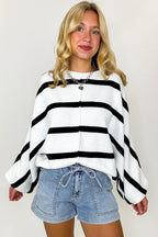 Softline Striped Knit Sweater - Madison and Mallory