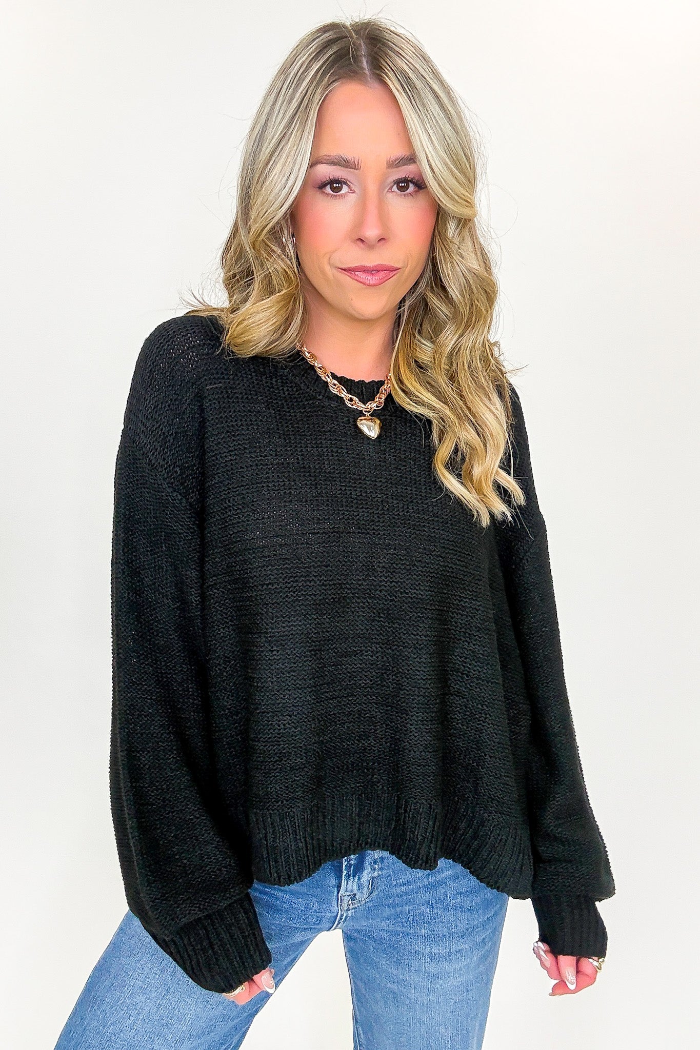 Softscape Oversized Balloon Sleeve Sweater