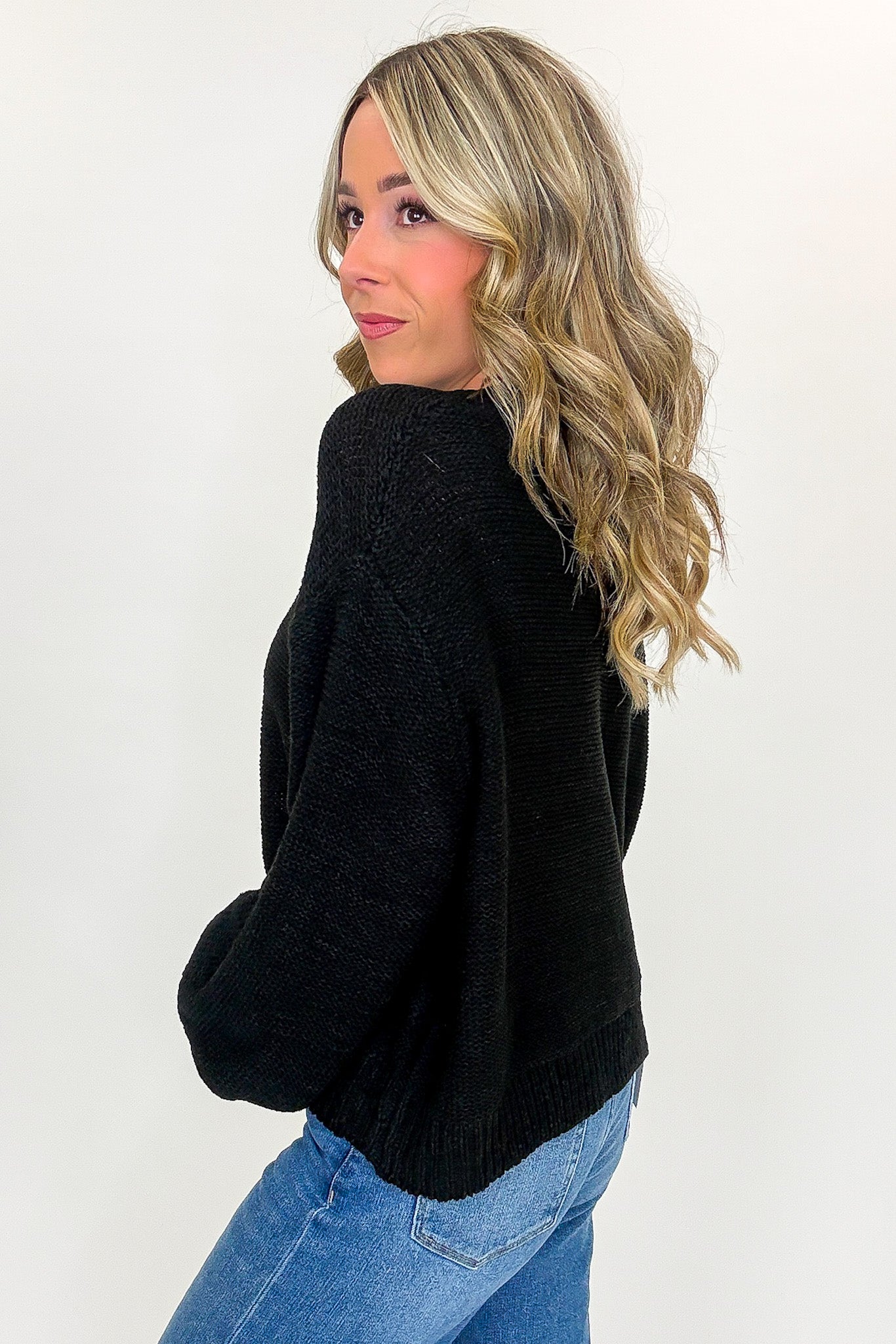 Softscape Oversized Balloon Sleeve Sweater