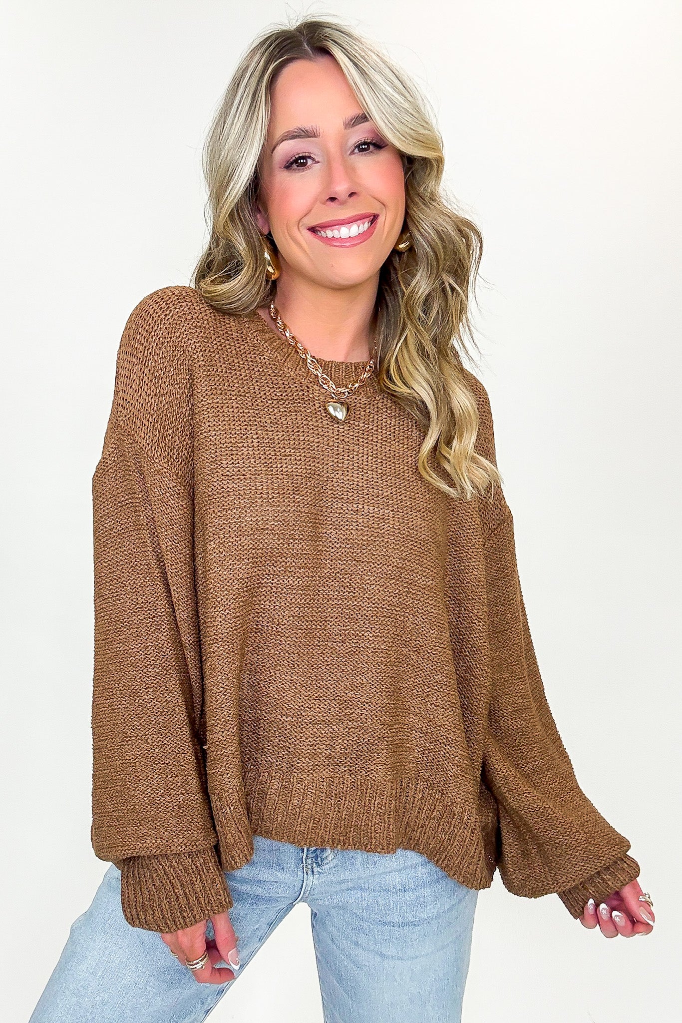 Softscape Oversized Balloon Sleeve Sweater