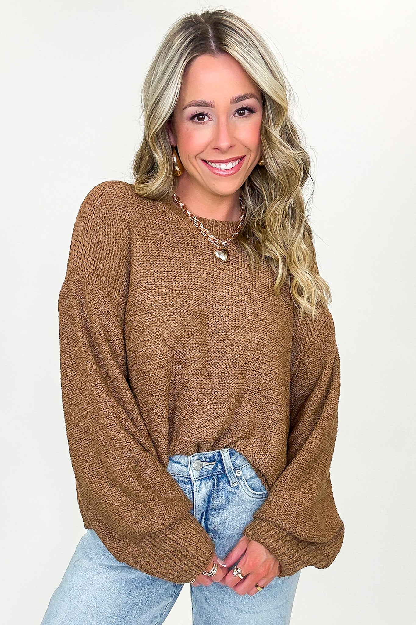 Softscape Oversized Balloon Sleeve Sweater