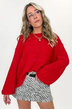Ruby / SM Softscape Oversized Balloon Sleeve Sweater - BACK IN STOCK - Madison and Mallory