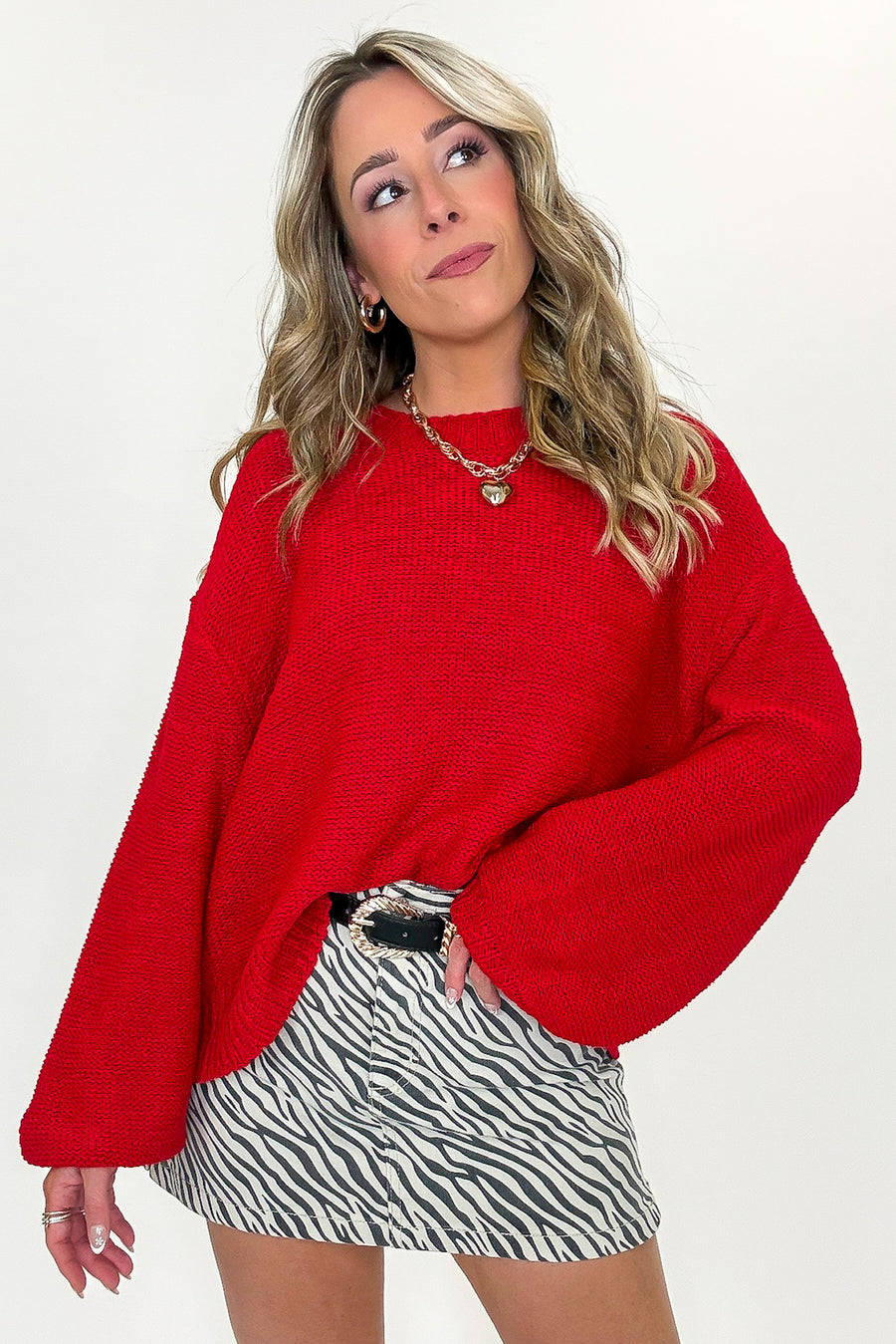 Softscape Oversized Balloon Sleeve Sweater