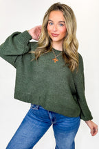 Softscape Oversized Balloon Sleeve Sweater - Madison and Mallory