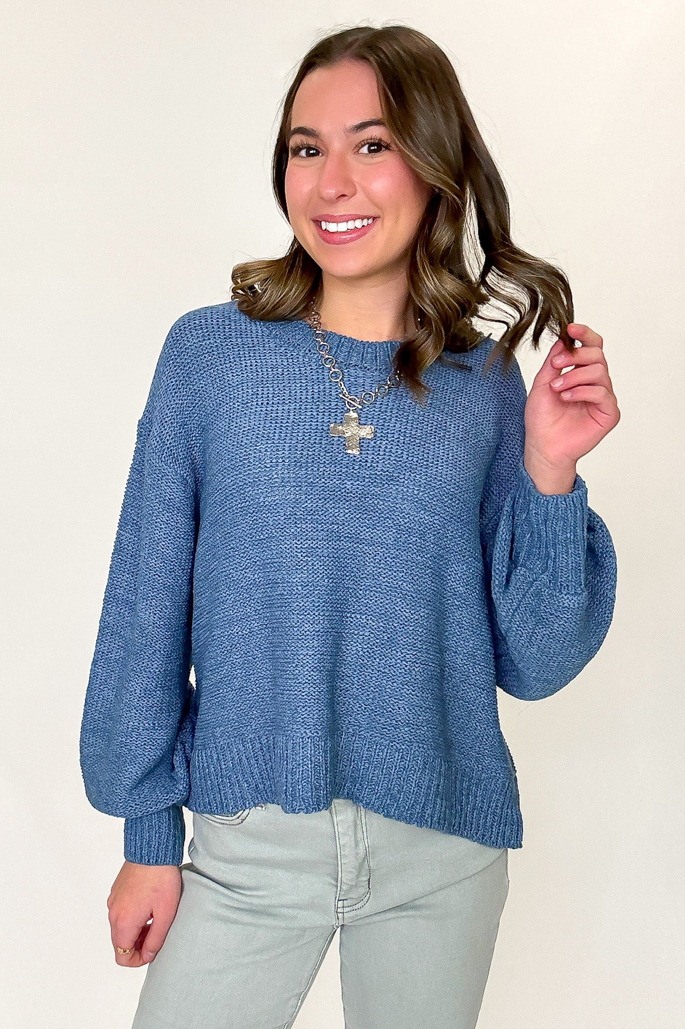 Softscape Oversized Balloon Sleeve Sweater - BACK IN STOCK - Madison and Mallory