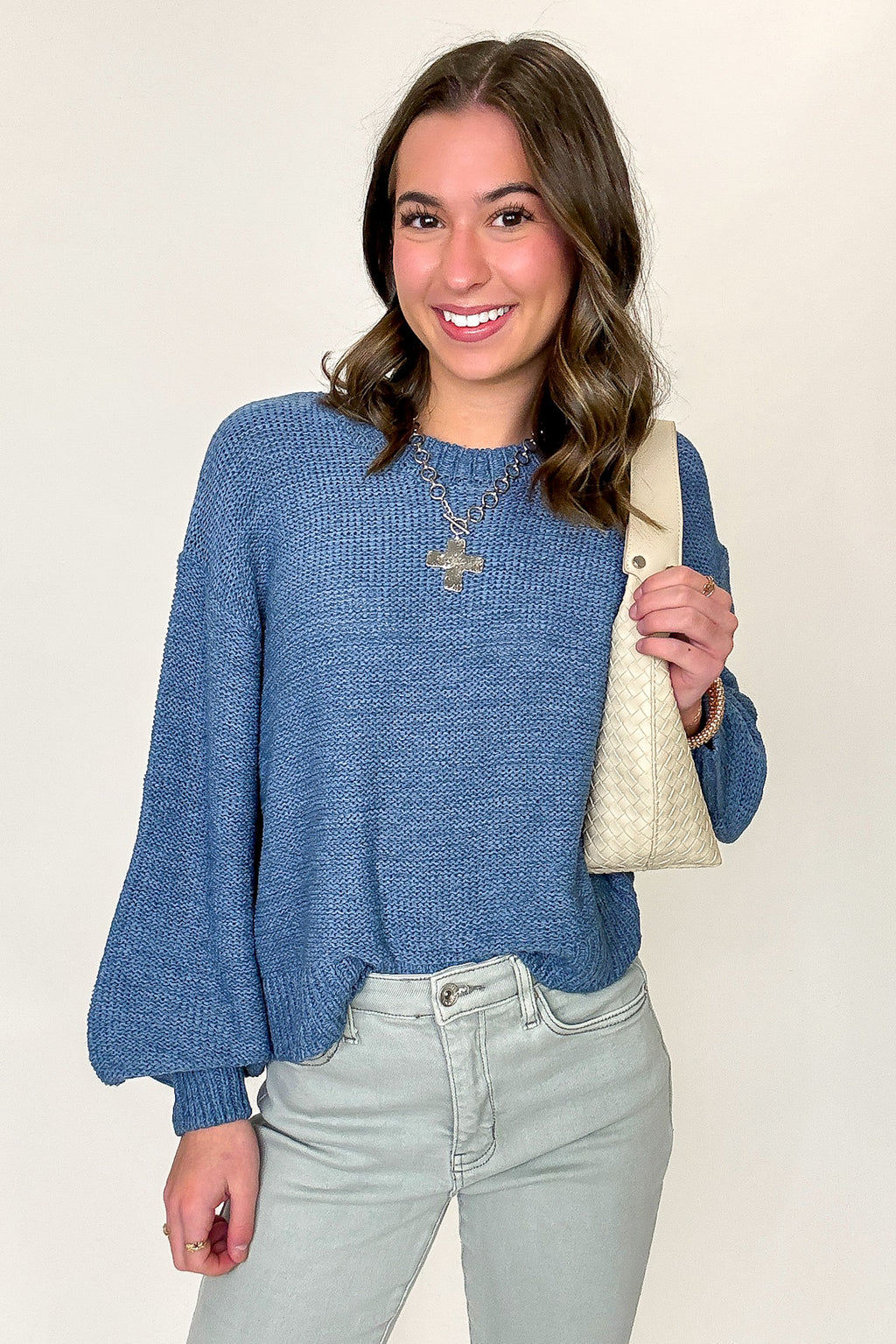 Softscape Oversized Balloon Sleeve Sweater - BACK IN STOCK - Madison and Mallory